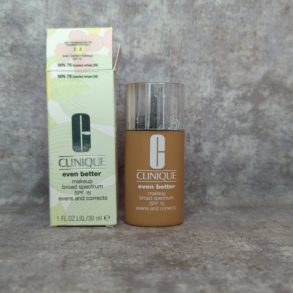 Clinique Even Better face Makeup Broad Spectrum SPF 15 Toasted Wheat WN76 1oz
